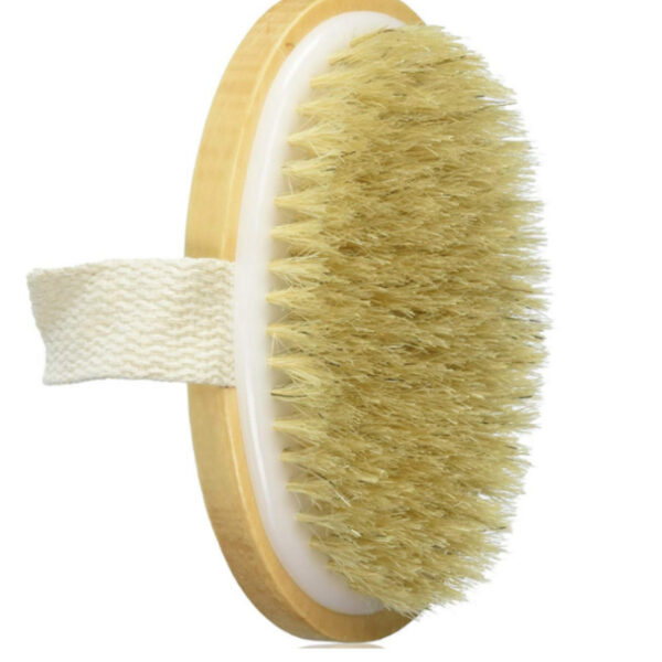 Natural Bristle Body Brush For Dry of Wet Brushing